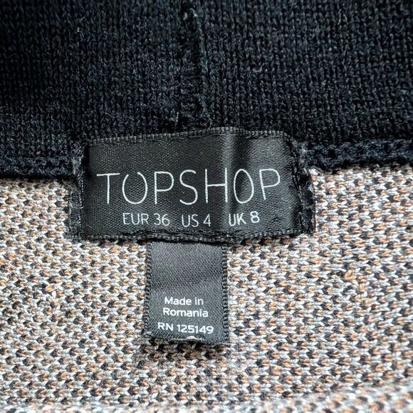 TOPSHOP black/gray/brown/cream Knit mini skirt - Picture 2 of 2
